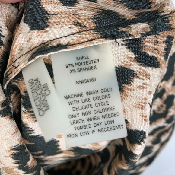 NEW Calvin Klein Multicolor Leopard Print Sleeveless Top Women's Sz. M - Picture 8 of 8